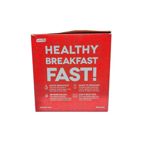 Dash Rapid Egg Cooker Make 6 Eggs Any Style One Touch Cooking 360 Watts - Picture 4 of 8